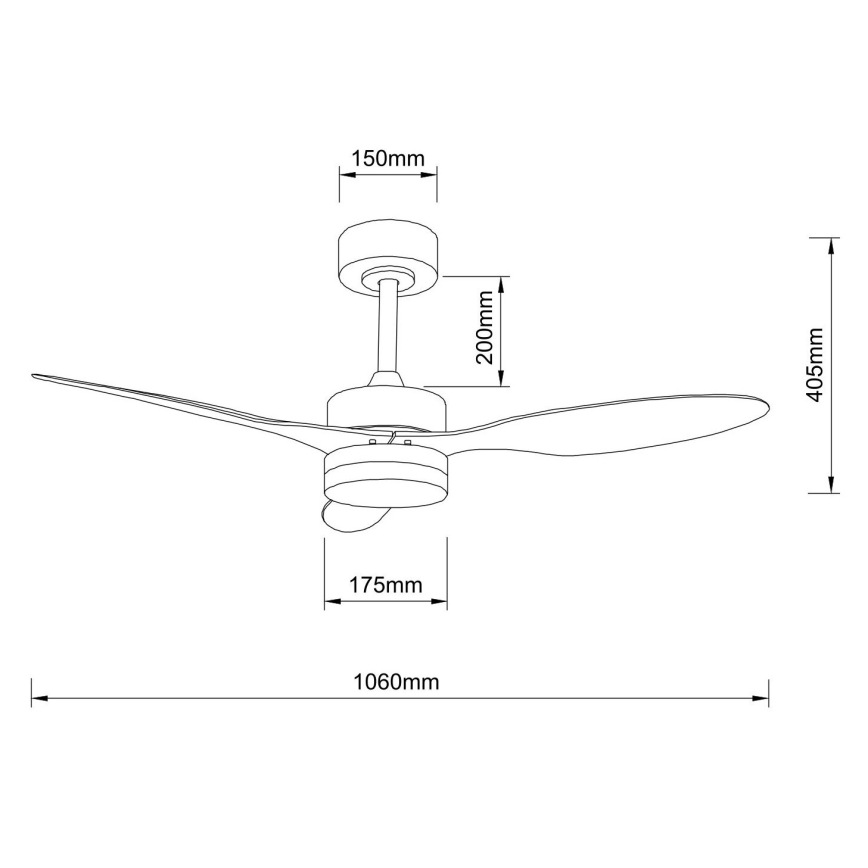 Globo - LED Stmívatelný stropní ventilátor LED/20W/230V 2700-6500K + dálkové ovládání