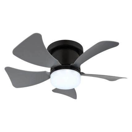 Globo - LED Stmívatelný stropní ventilátor LED/10W/230V 3000-6500K šedá + dálkové ovládání