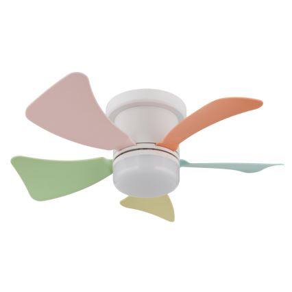 Globo - LED Stmívatelný stropní ventilátor LED/10W/230V 3000-6500K pestrobarevná + dálkové ovládání