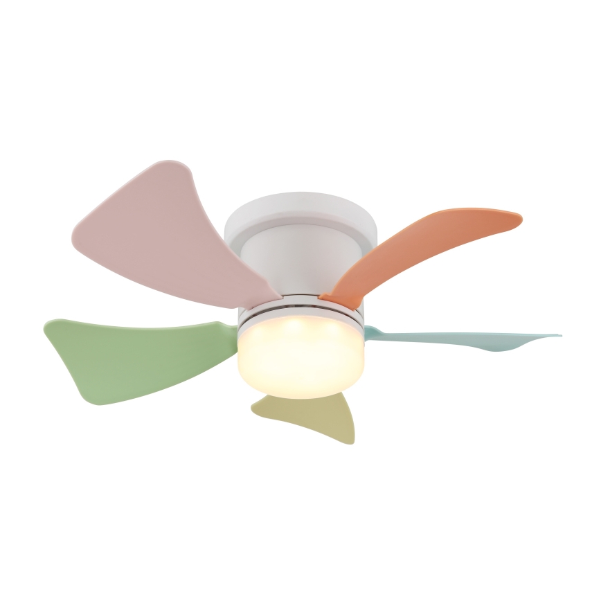 Globo - LED Stmívatelný stropní ventilátor LED/10W/230V 3000-6500K pestrobarevná + dálkové ovládání