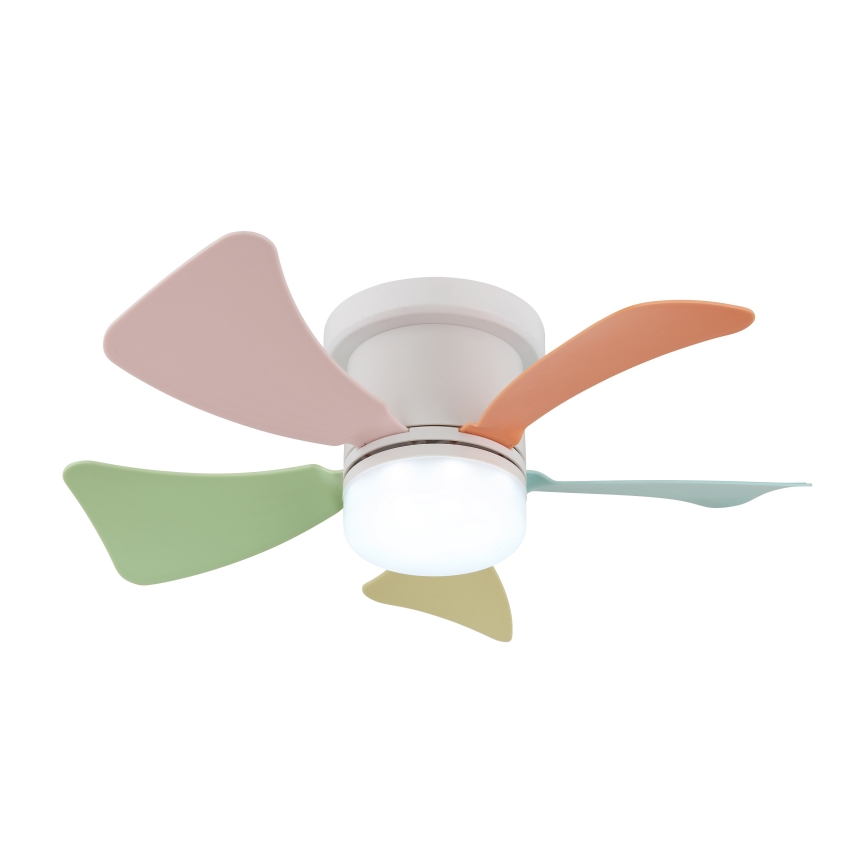 Globo - LED Stmívatelný stropní ventilátor LED/10W/230V 3000-6500K pestrobarevná + dálkové ovládání