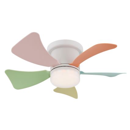 Globo - LED Stmívatelný stropní ventilátor LED/10W/230V 3000-6500K pestrobarevná + dálkové ovládání