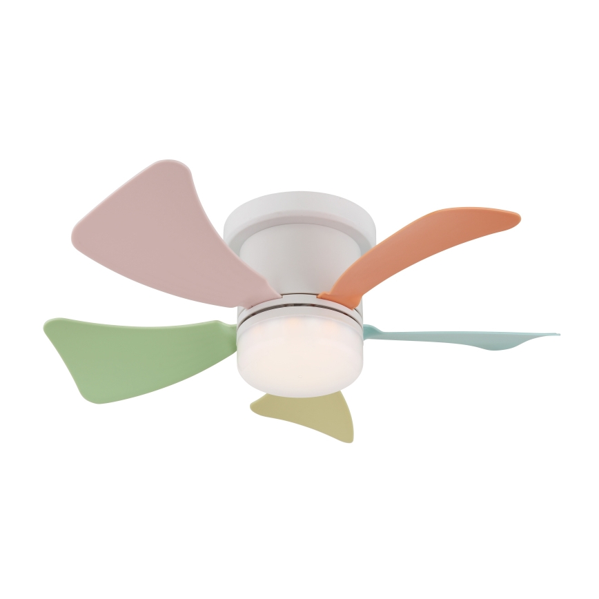 Globo - LED Stmívatelný stropní ventilátor LED/10W/230V 3000-6500K pestrobarevná + dálkové ovládání