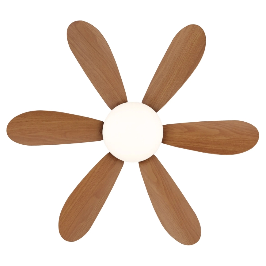 Globo - LED Stmívatelný stropní ventilátor LED/5W/230V 2700-6500K hnědá + dálkové ovládání