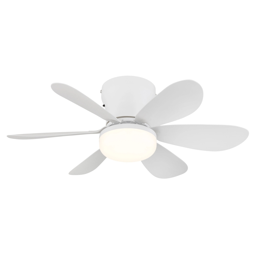 Globo - LED Stmívatelný stropní ventilátor LED/5W/230V 2700-6500K bílá + dálkové ovládání