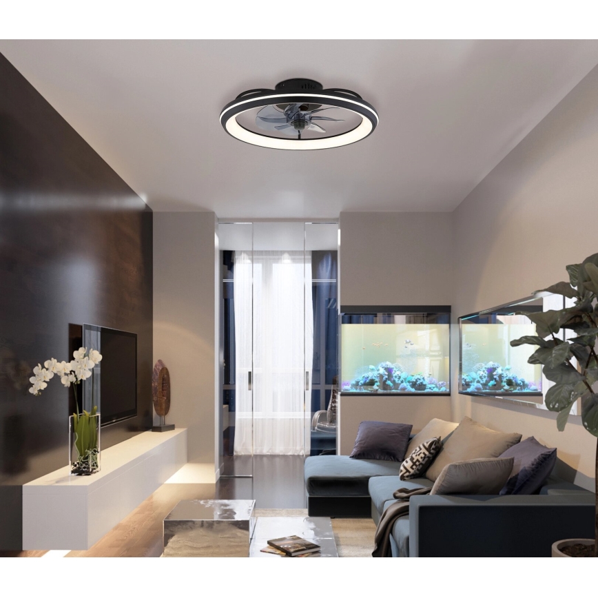 Globo - LED Stmívatelný stropní ventilátor LED/40W/230V 3000-6500K + dálkové ovládání