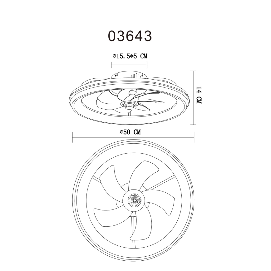 Globo - LED Stmívatelný stropní ventilátor LED/40W/230V 3000-6500K + dálkové ovládání