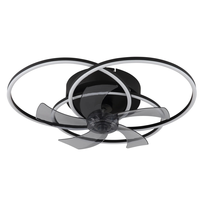Globo - LED Stmívatelný stropní ventilátor LED/40W/230V 3000-6500K černá + dálkové ovládání