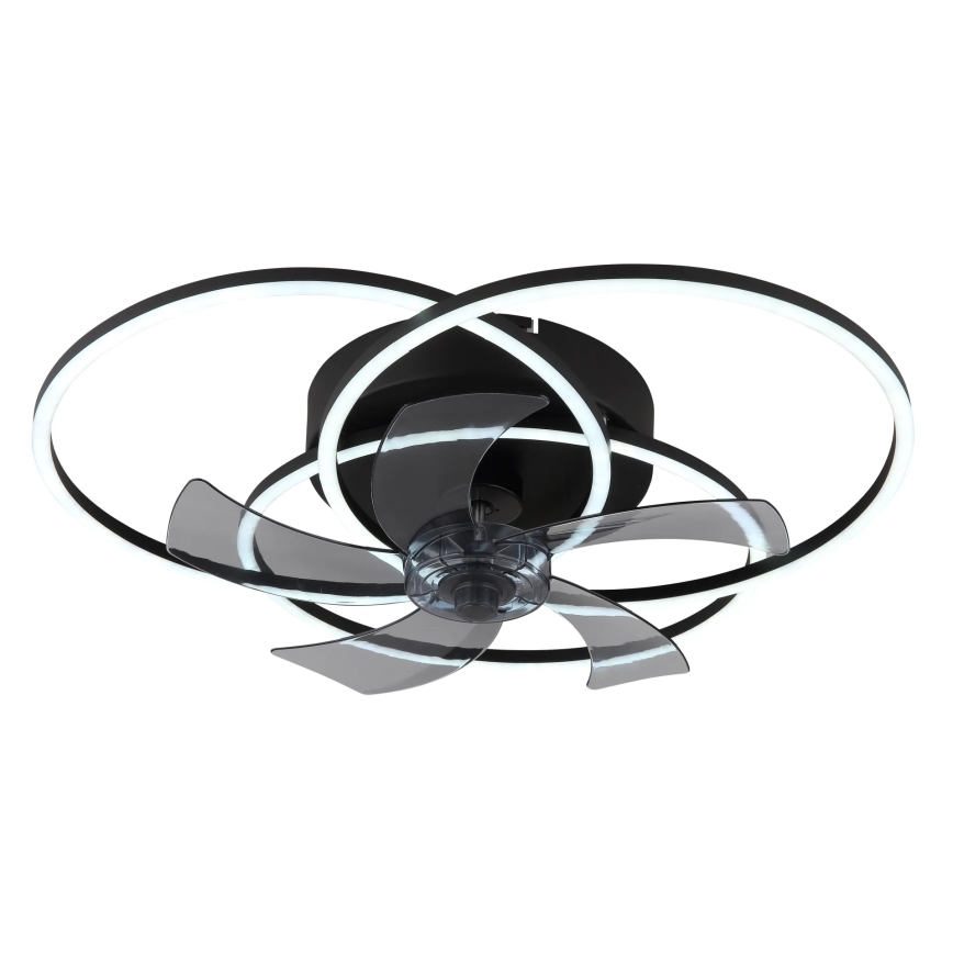 Globo - LED Stmívatelný stropní ventilátor LED/40W/230V 3000-6500K černá + dálkové ovládání