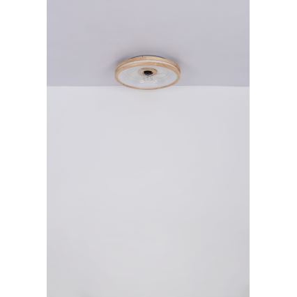 Globo - LED Stmívatelné stropní svítidlo s ventilátorem LED/30W/230V 2700-6500K hnědá + dálkové ovládání