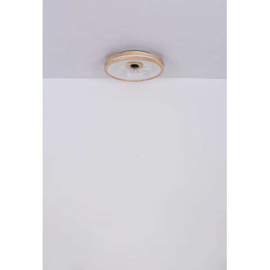 Globo - LED Stmívatelné stropní svítidlo s ventilátorem LED/30W/230V 2700-6500K hnědá + dálkové ovládání