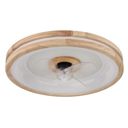 Globo - LED Stmívatelné stropní svítidlo s ventilátorem LED/30W/230V 2700-6500K hnědá + dálkové ovládání