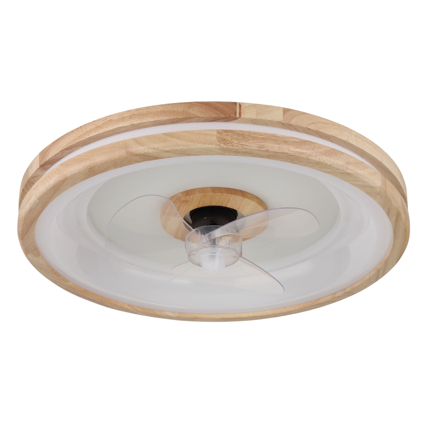 Globo - LED Stmívatelné stropní svítidlo s ventilátorem LED/30W/230V 2700-6500K hnědá + dálkové ovládání