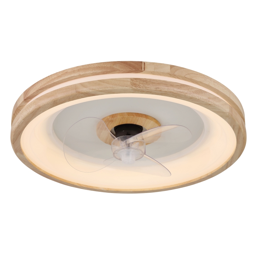 Globo - LED Stmívatelné stropní svítidlo s ventilátorem LED/30W/230V 2700-6500K hnědá + dálkové ovládání