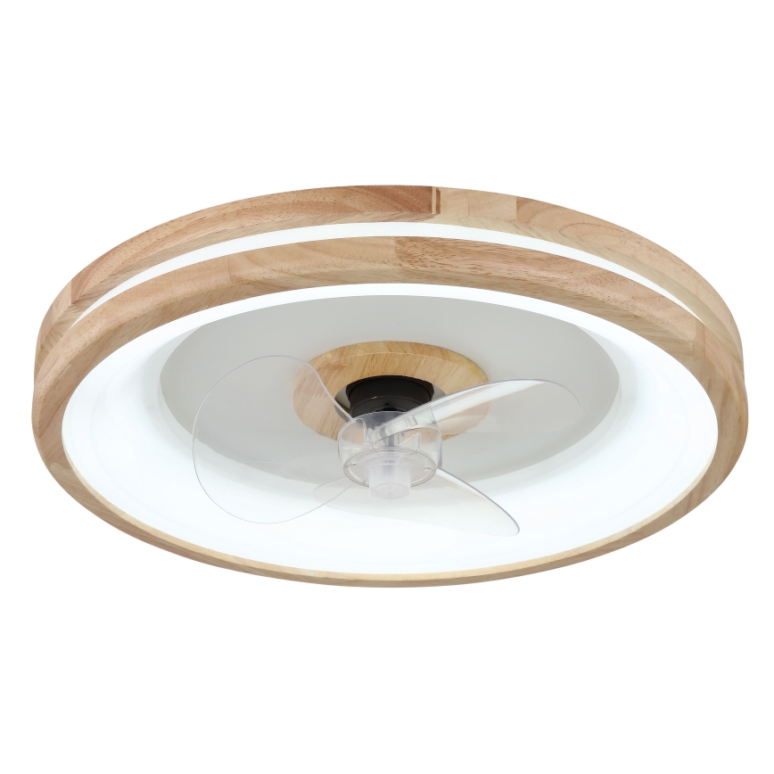 Globo - LED Stmívatelné stropní svítidlo s ventilátorem LED/30W/230V 2700-6500K hnědá + dálkové ovládání