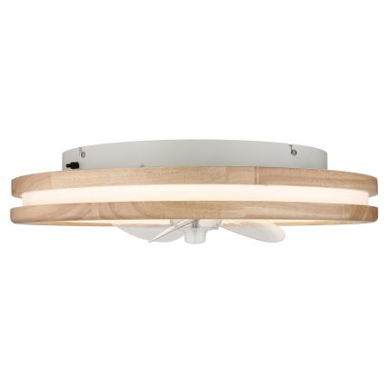 Globo - LED Stmívatelné stropní svítidlo s ventilátorem LED/30W/230V 2700-6500K hnědá + dálkové ovládání
