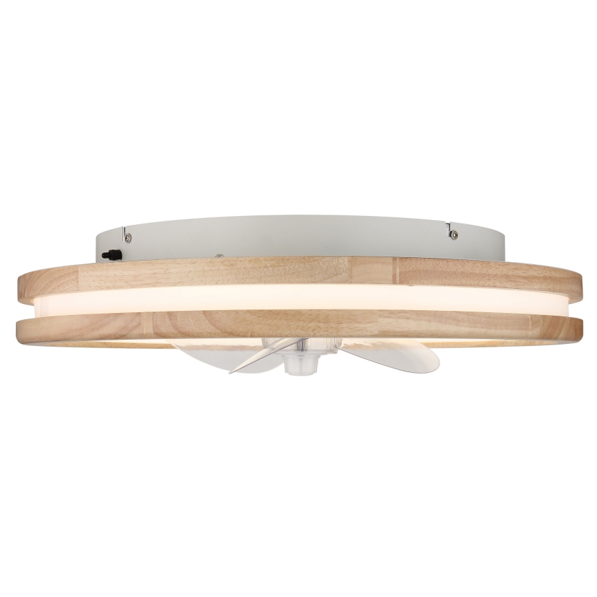 Globo - LED Stmívatelné stropní svítidlo s ventilátorem LED/30W/230V 2700-6500K hnědá + dálkové ovládání
