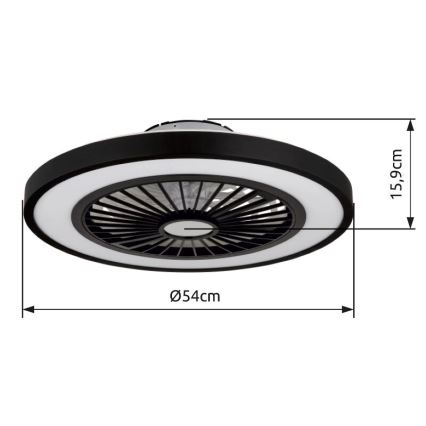 Globo - LED Stmívatelný stropní ventilátor LED/45W/230V 3000-6500K + dálkové ovládání