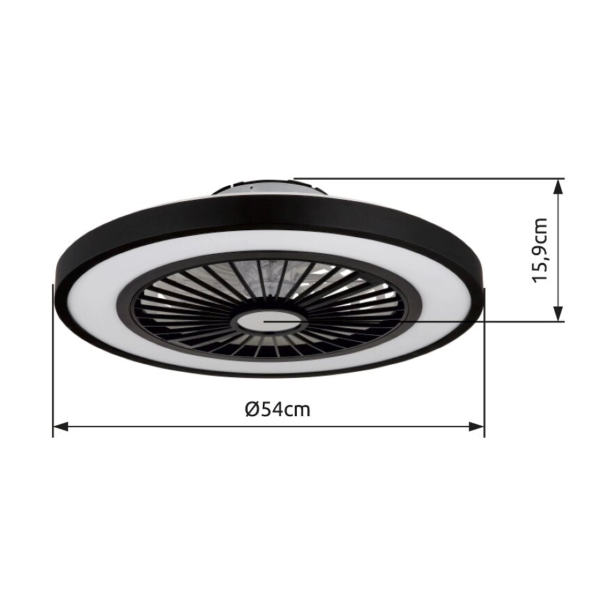 Globo - LED Stmívatelný stropní ventilátor LED/45W/230V 3000-6500K + dálkové ovládání