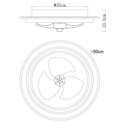 Globo - LED Stmívatelný stropní ventilátor LED/32W/230V 2700-6500K + dálkové ovládání