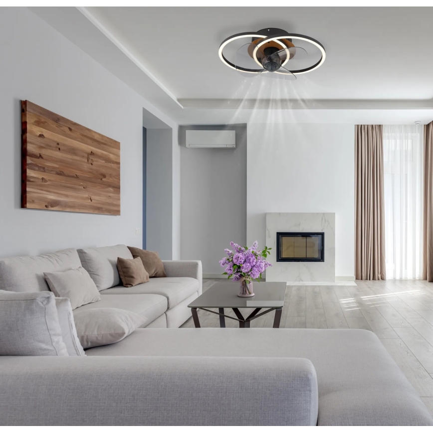 Globo - LED Stmívatelný stropní ventilátor LED/24W/230V 2700-6500K + dálkové ovládání