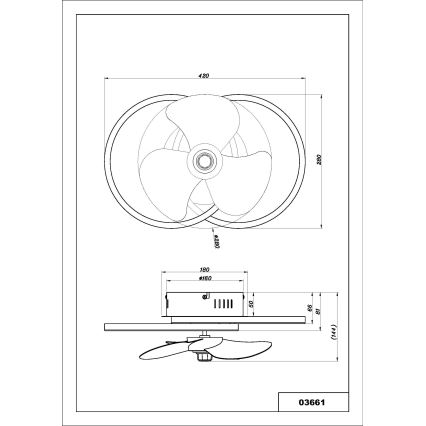 Globo - LED Stmívatelný stropní ventilátor LED/24W/230V 2700-6500K + dálkové ovládání