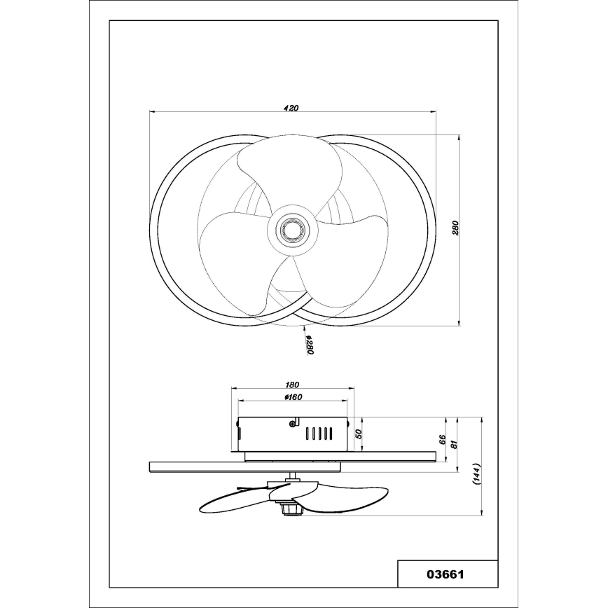 Globo - LED Stmívatelný stropní ventilátor LED/24W/230V 2700-6500K + dálkové ovládání
