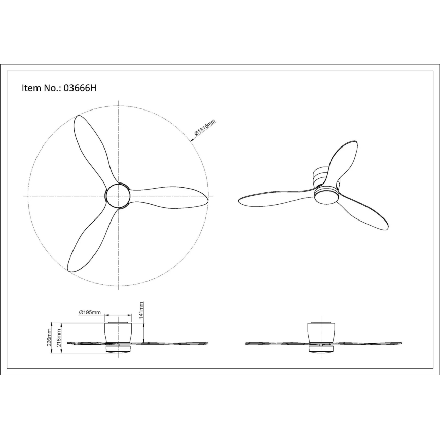 Globo - LED Stmívatelný stropní ventilátor LED/20W/230V 3000-6500K + dálkové ovládání