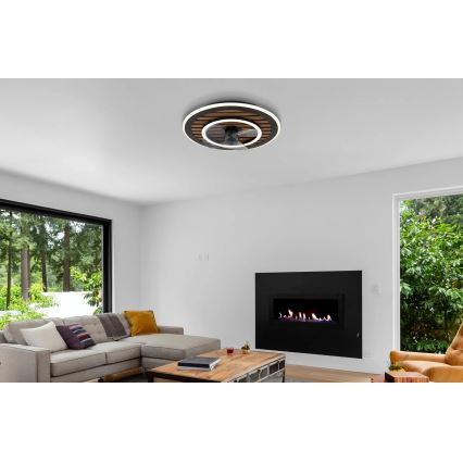 Globo - LED Stmívatelný stropní ventilátor LED/36W/230V 2700-6000K černá + dálkové ovládání