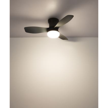 Globo - Stmívatelný stropní ventilátor LED/15W/230V 2700-6500K černá + dálkové ovládání