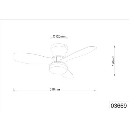 Globo - Stmívatelný stropní ventilátor LED/15W/230V 2700-6500K černá + dálkové ovládání
