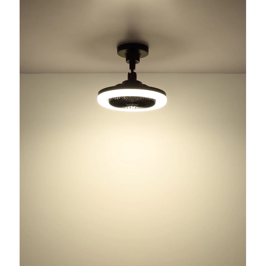 Globo - LED Stmívatelný stropní ventilátor LED/20W/230V 3000-6500K černá + dálkové ovládání