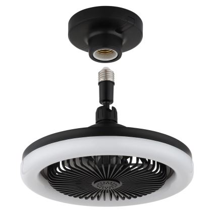 Globo - LED Stmívatelný stropní ventilátor LED/20W/230V 3000-6500K černá + dálkové ovládání