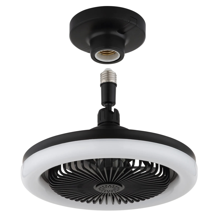 Globo - LED Stmívatelný stropní ventilátor LED/20W/230V 3000-6500K černá + dálkové ovládání