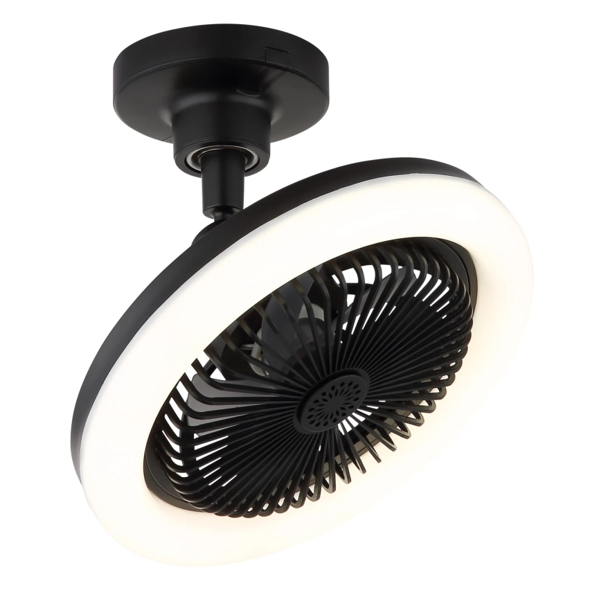 Globo - LED Stmívatelný stropní ventilátor LED/20W/230V 3000-6500K černá + dálkové ovládání