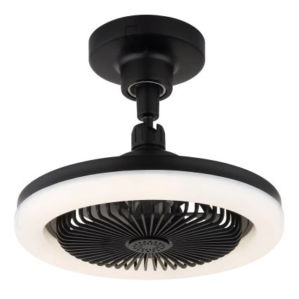 Globo - LED Stmívatelný stropní ventilátor LED/20W/230V 3000-6500K černá + dálkové ovládání