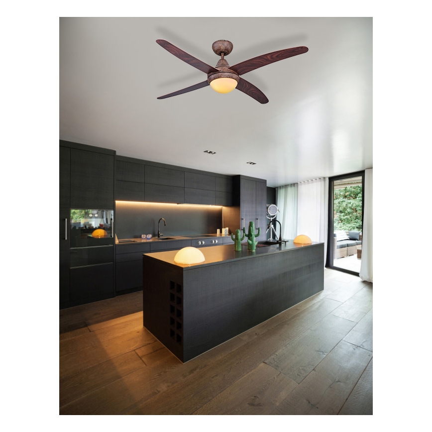 Globo - Stropní ventilátor 2xE14/60W/230V + dálkové ovládání