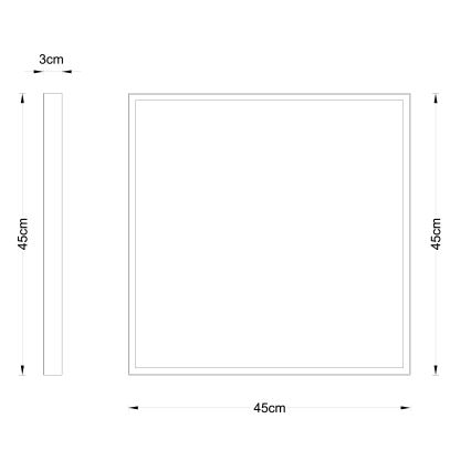 Globo - LED Stropní svítidlo LED/30W/230V 45x45 cm