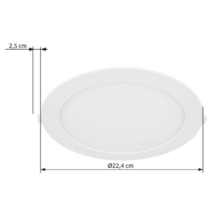 Globo - LED Podhledové svítidlo LED/18W/230V 4000K pr. 22,4 cm