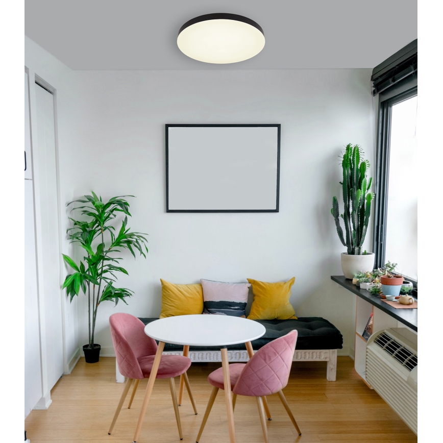 Globo - LED Stropní svítidlo LED/50W/230V 3000K/4000K/6500K pr. 50 cm černá