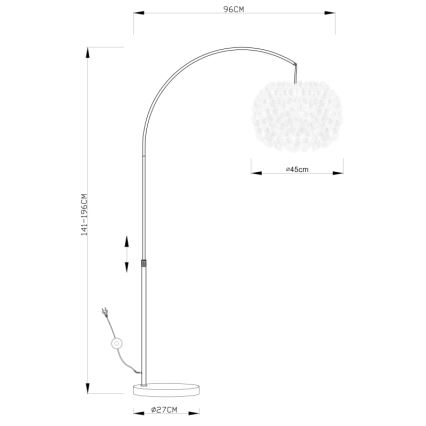 Globo - Stojací lampa 1xE27/40W/230V