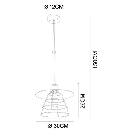 Globo - Lustr na lanku 1xE27/60W/230V