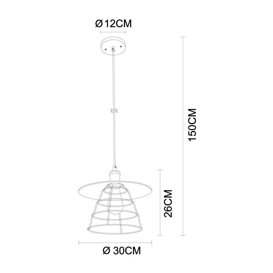 Globo - Lustr na lanku 1xE27/60W/230V