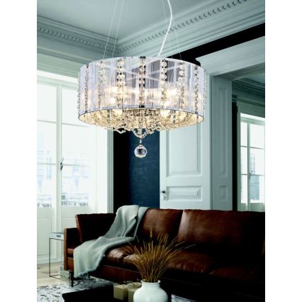 Globo - Křišťálový lustr na lanku 4xE14/40W/230V