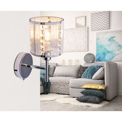 Globo - Nástěnné svítidlo 1xE14/40W/230V matný chrom
