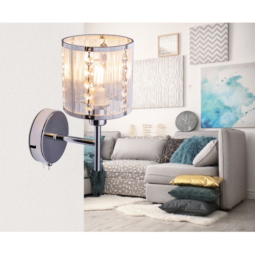 Globo - Nástěnné svítidlo 1xE14/40W/230V matný chrom