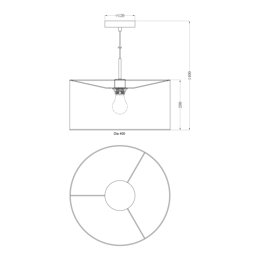 Globo - Lustr na lanku 1xE27/60W/230V