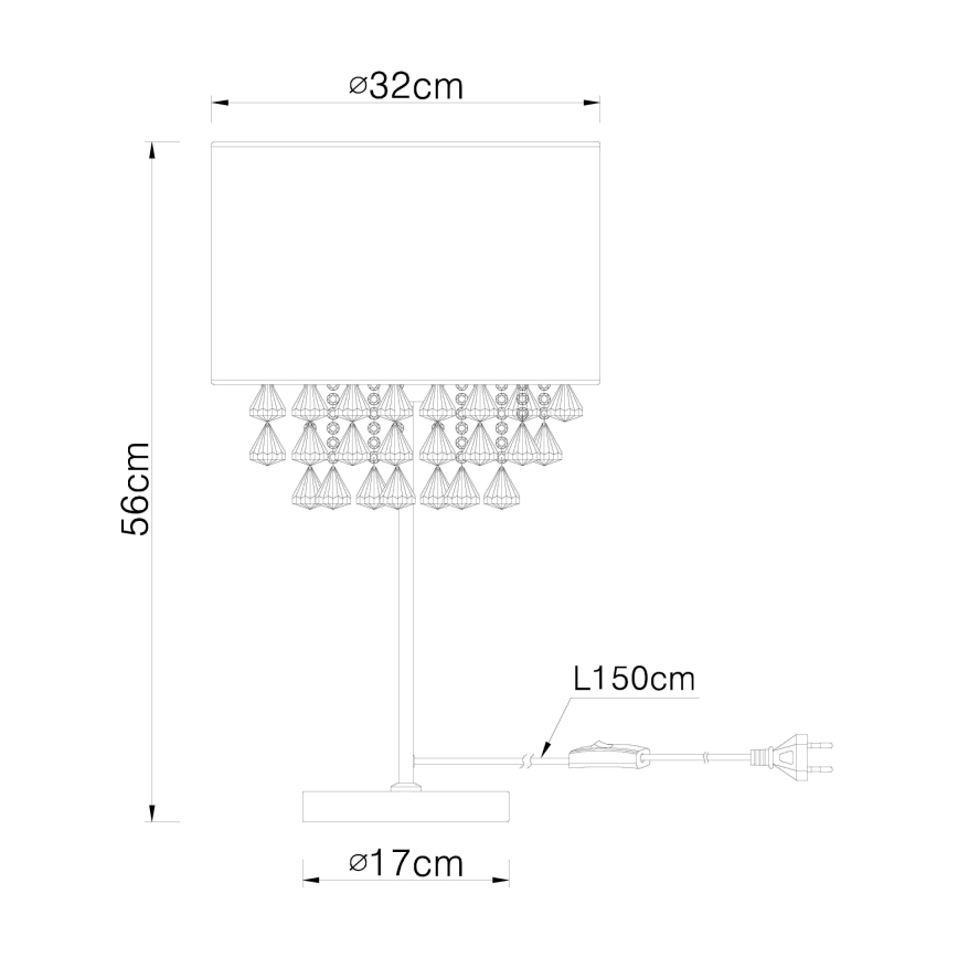 Globo - Stolní lampa 1xE27/60W/230V
