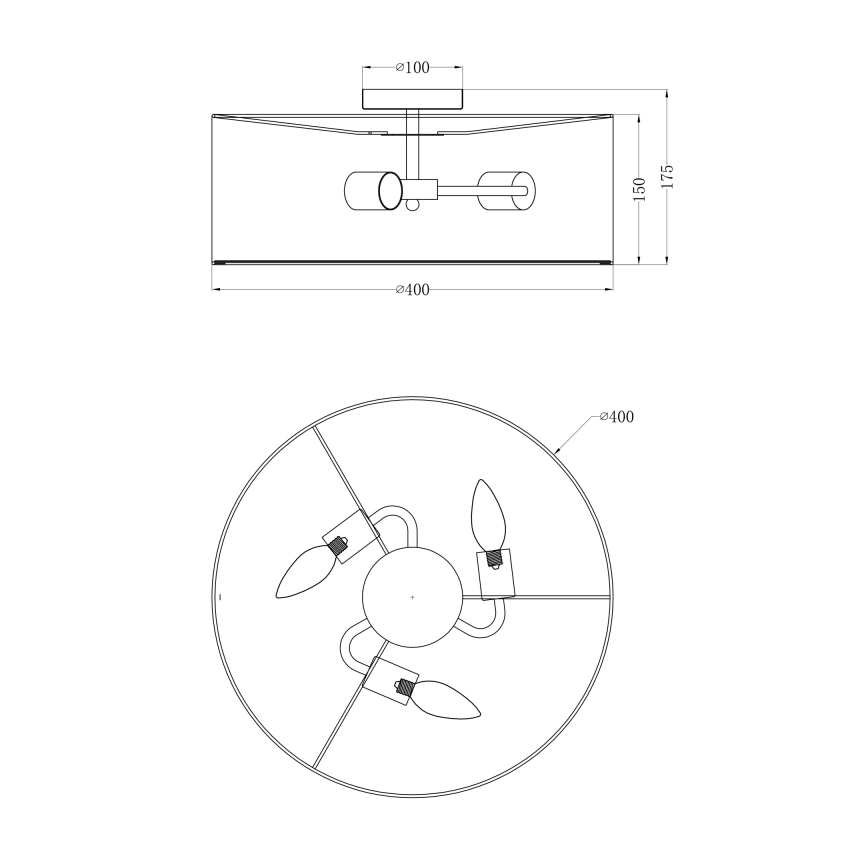 Globo - Stropní svítidlo 3xE14/40W/230V
