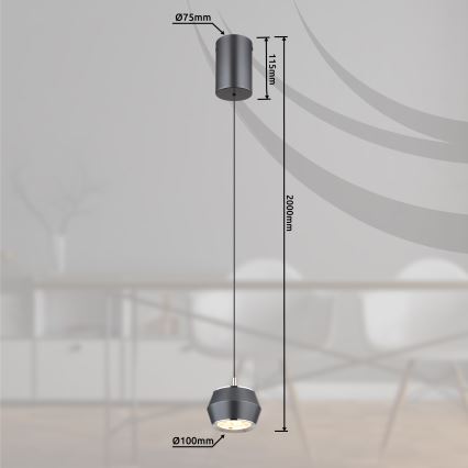 Globo - LED Lustr na lanku LED/6W/230V